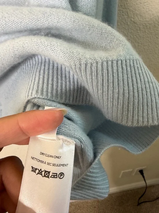 Anthropologie Pilcro Alani Mock Neck Cashmere Sweater Blue Womens Size XS - Picture 4 of 6